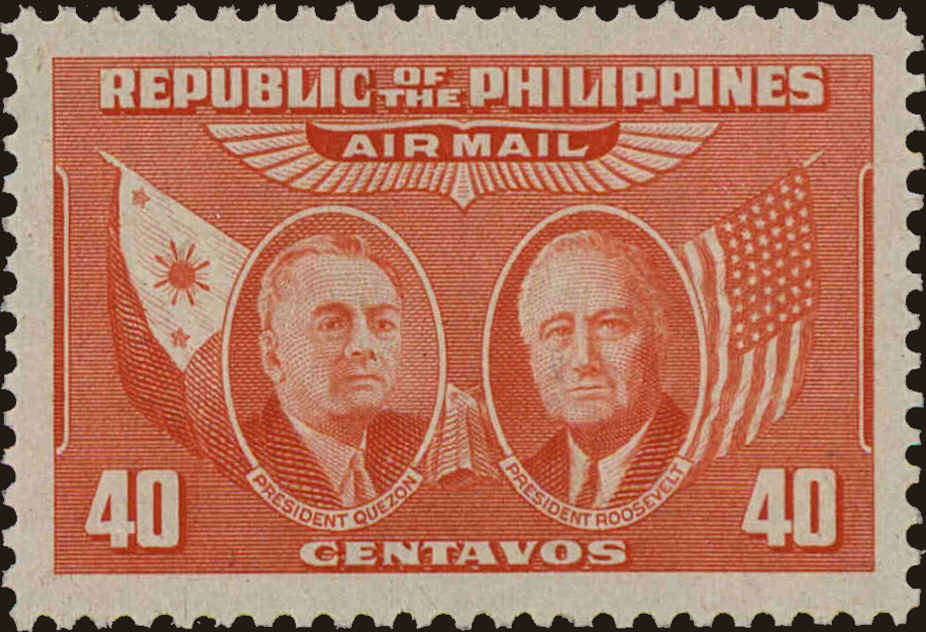 Front view of Philippines (US) C65 collectors stamp