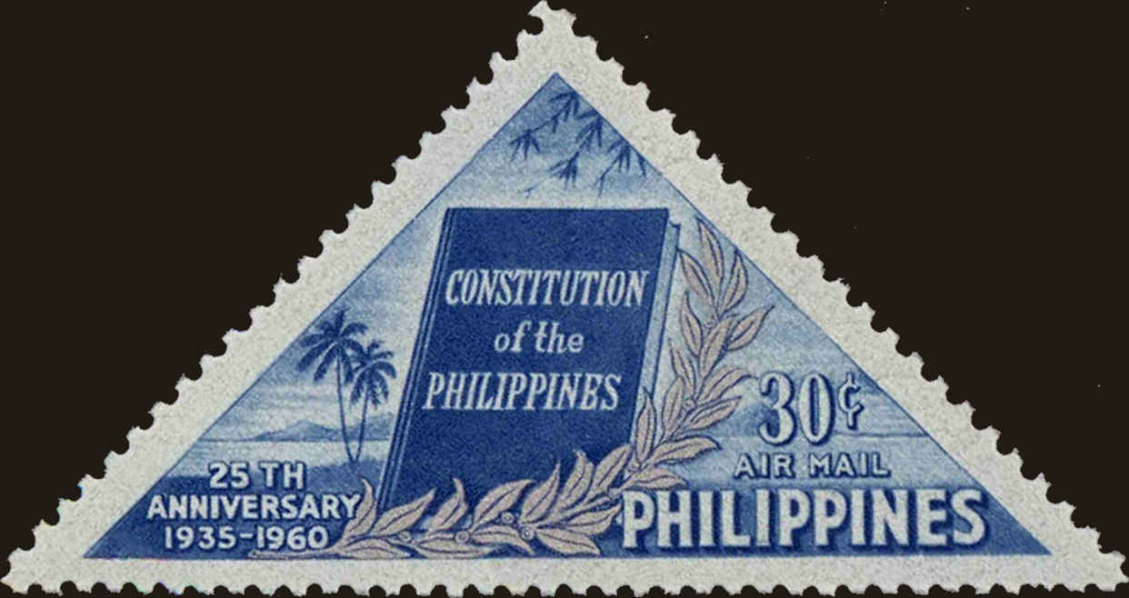 Front view of Philippines (US) C82 collectors stamp