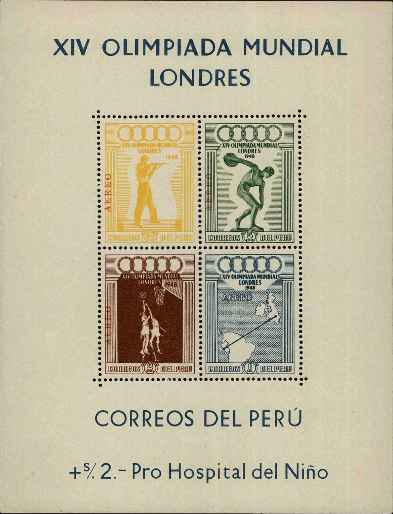 Front view of Peru C81a collectors stamp