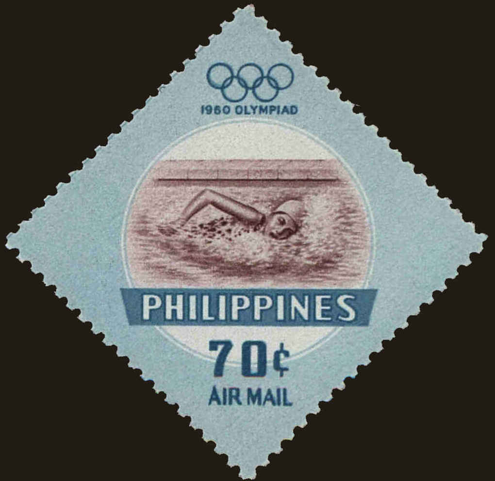 Front view of Philippines (US) C86 collectors stamp