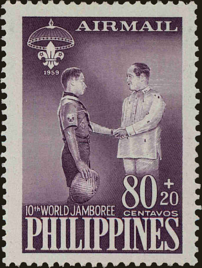 Front view of Philippines (US) CB3 collectors stamp