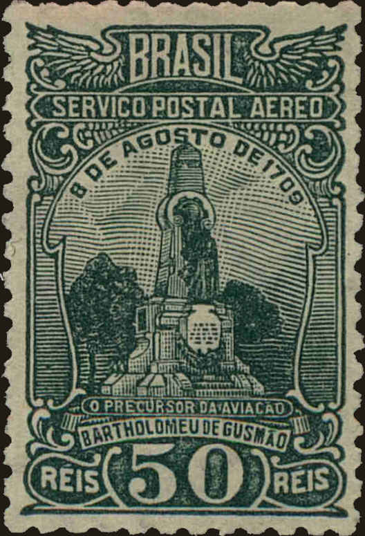Front view of Brazil C32 collectors stamp