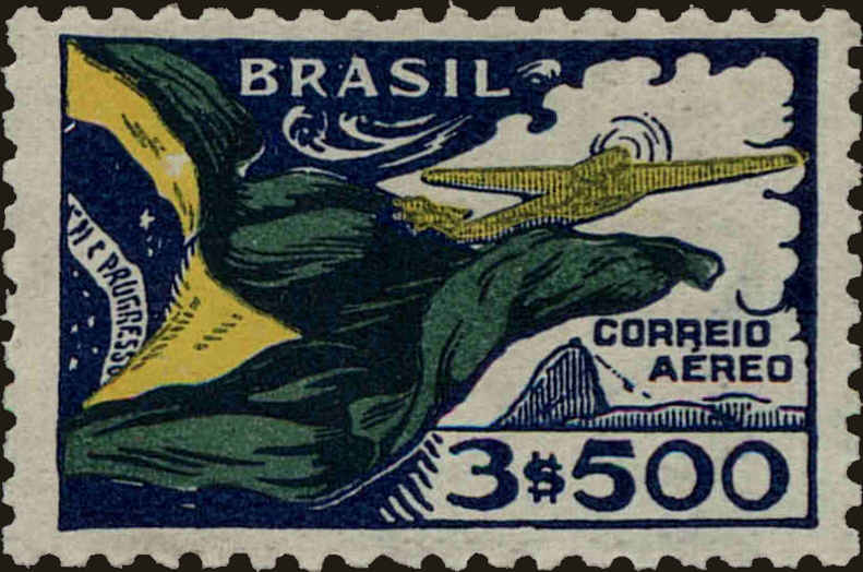Front view of Brazil C39 collectors stamp
