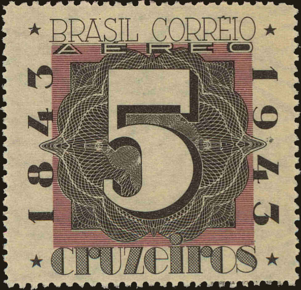 Front view of Brazil C52 collectors stamp