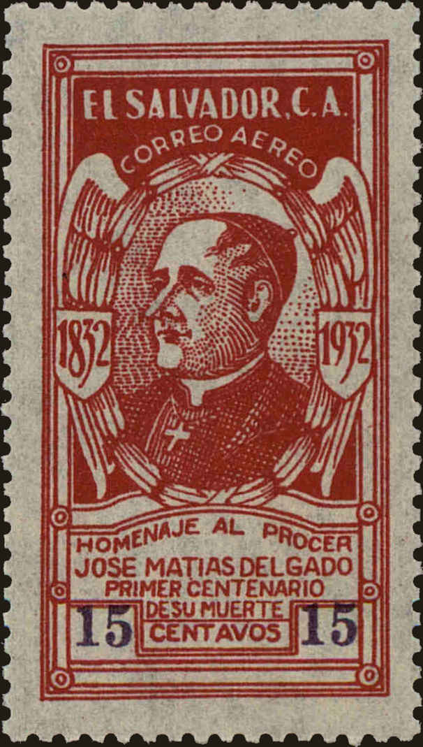 Front view of Salvador, El C24 collectors stamp