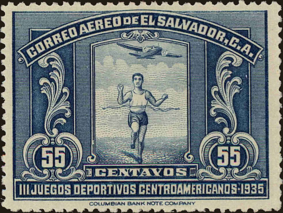 Front view of Salvador, El C39 collectors stamp