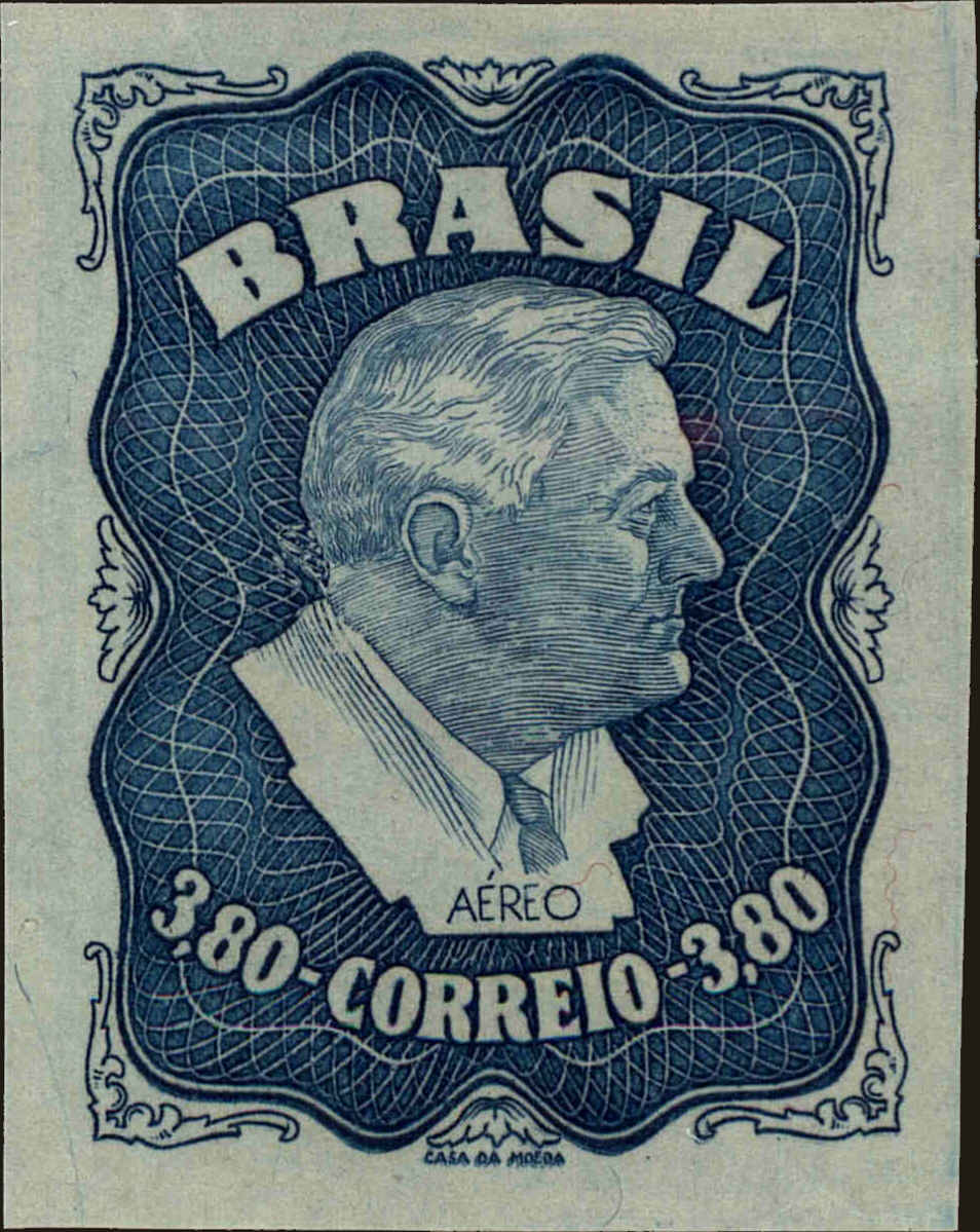 Front view of Brazil C76 collectors stamp