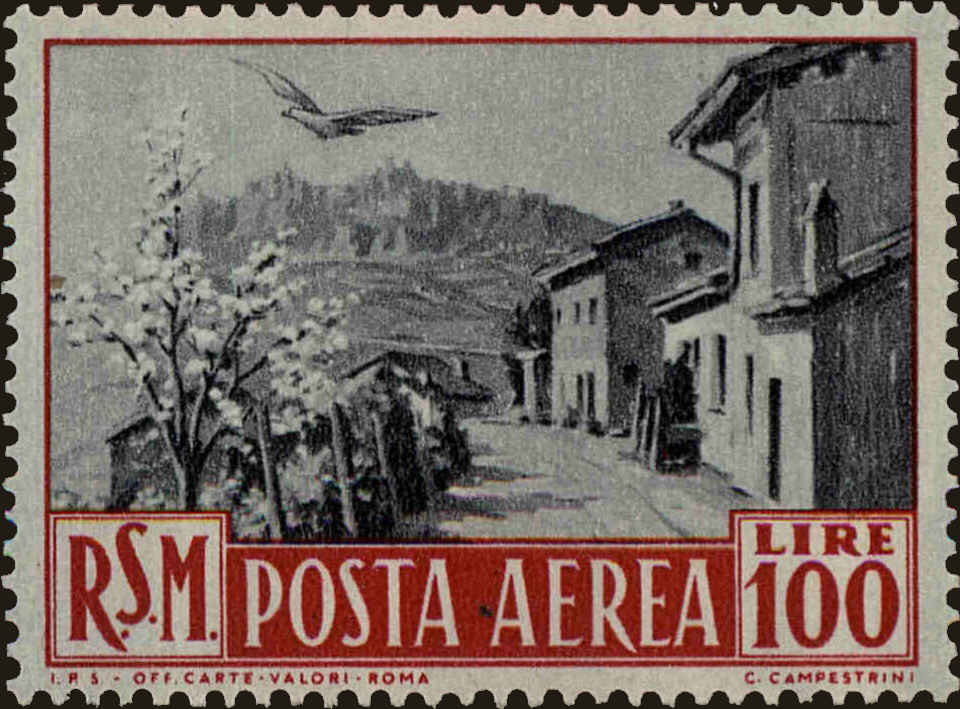 Front view of San Marino C69 collectors stamp