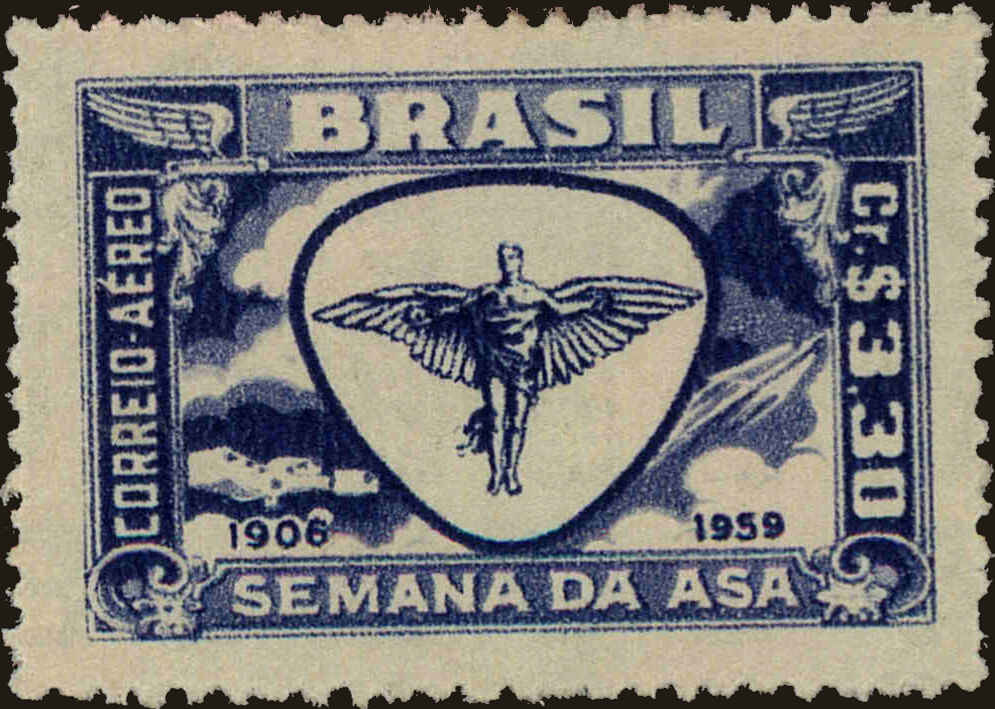 Front view of Brazil C90 collectors stamp