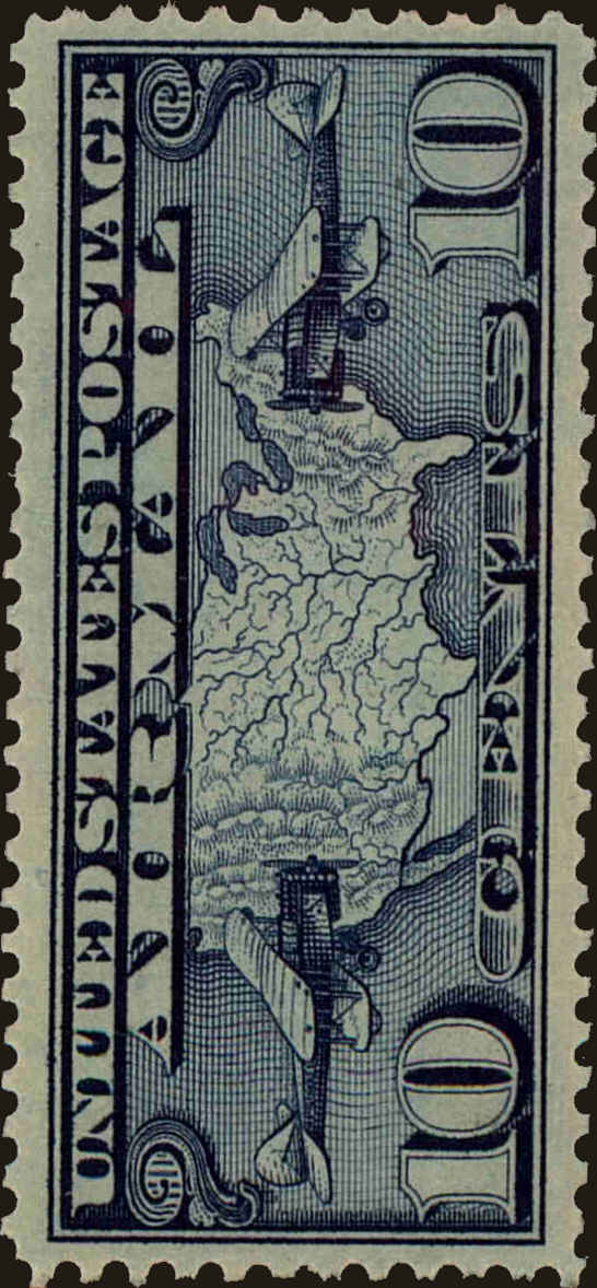 Front view of United States C7 collectors stamp