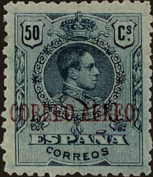 Front view of Spain C4 collectors stamp