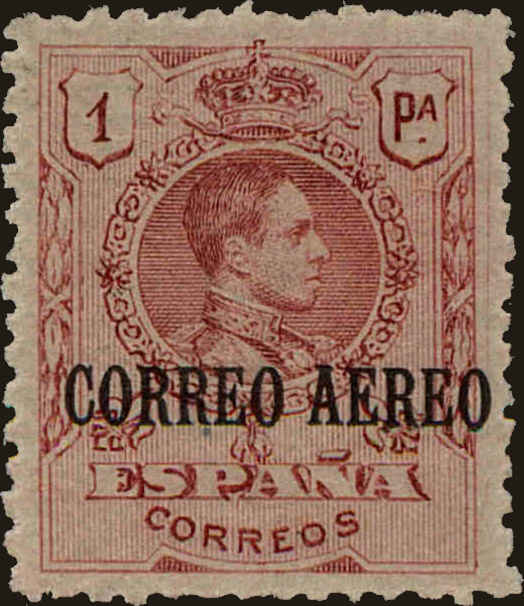 Front view of Spain C5 collectors stamp