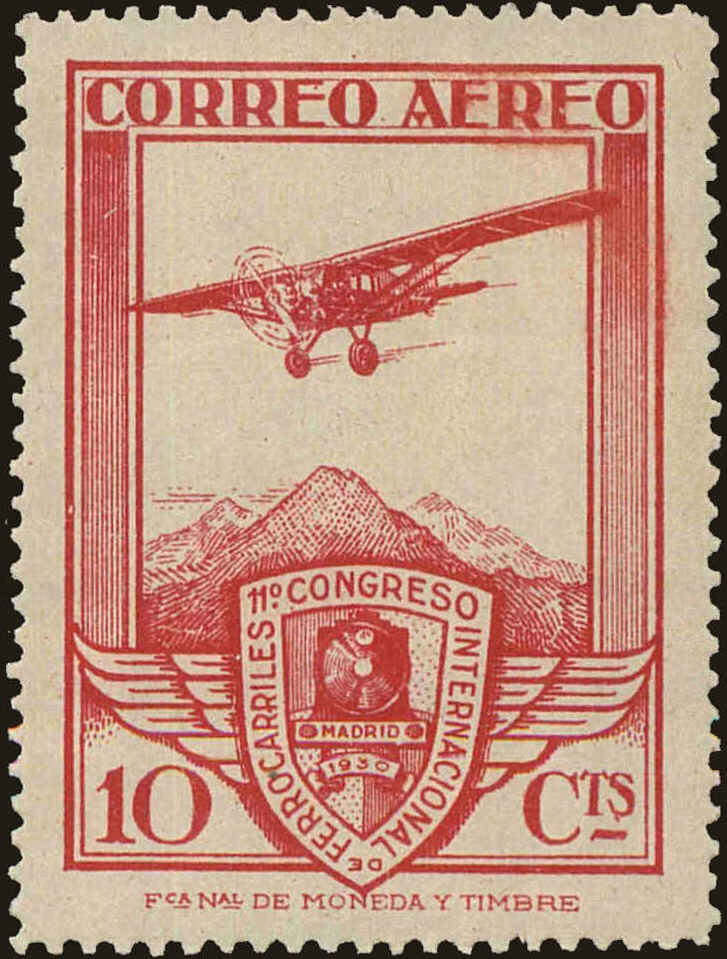 Front view of Spain C13 collectors stamp