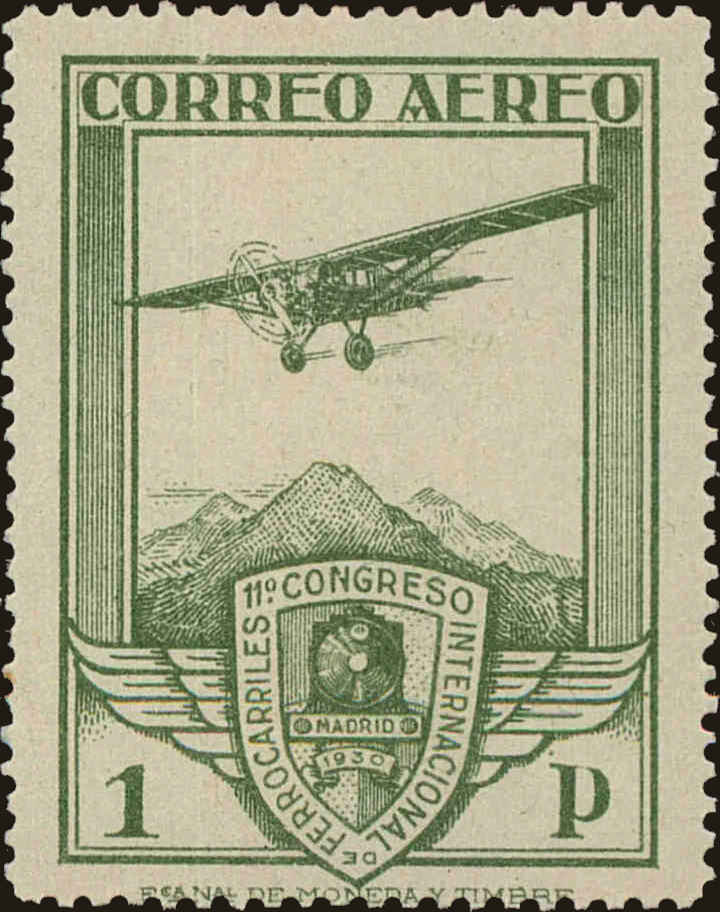 Front view of Spain C16 collectors stamp