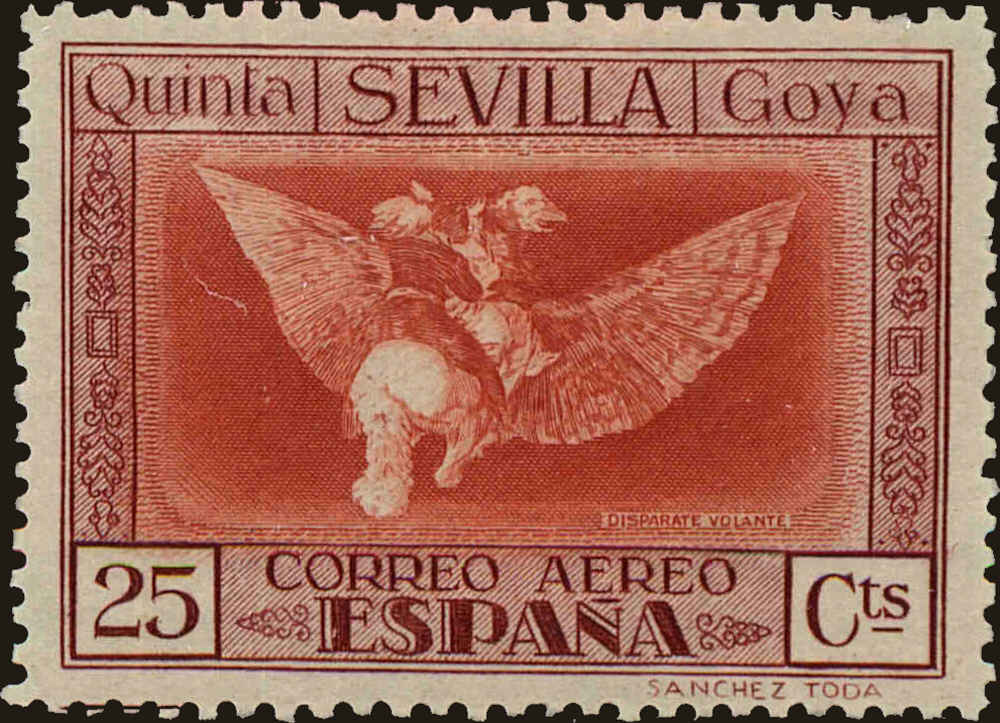 Front view of Spain C20 collectors stamp