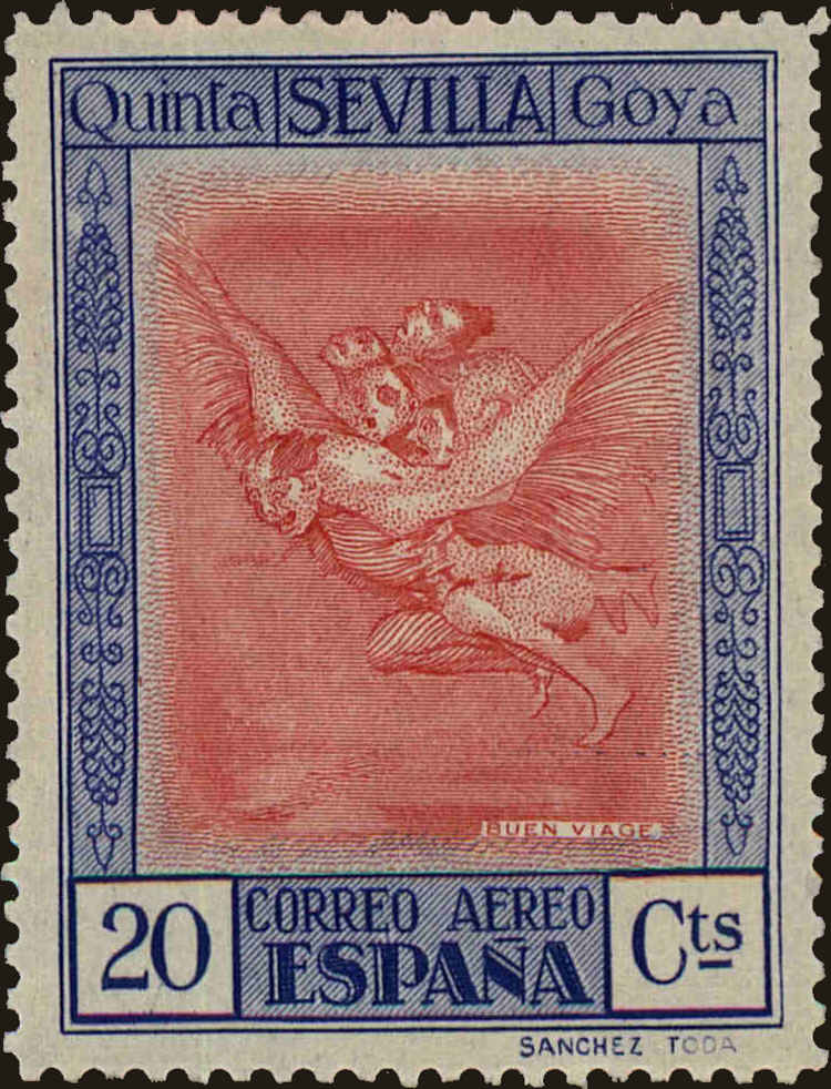 Front view of Spain C23 collectors stamp