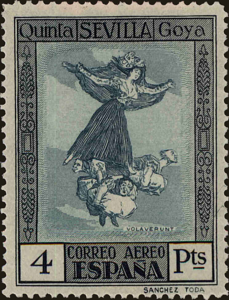 Front view of Spain C29 collectors stamp