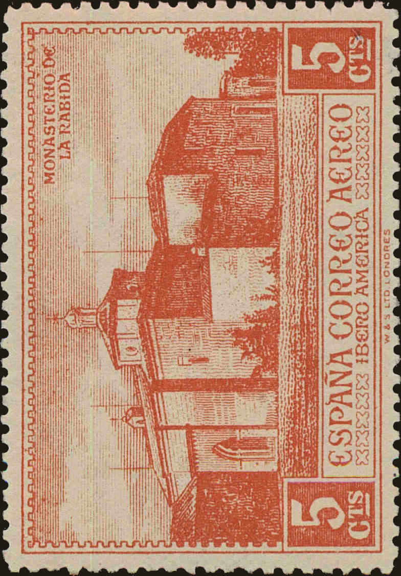 Front view of Spain C43 collectors stamp