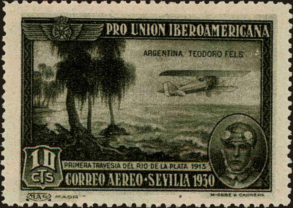 Front view of Spain C51 collectors stamp