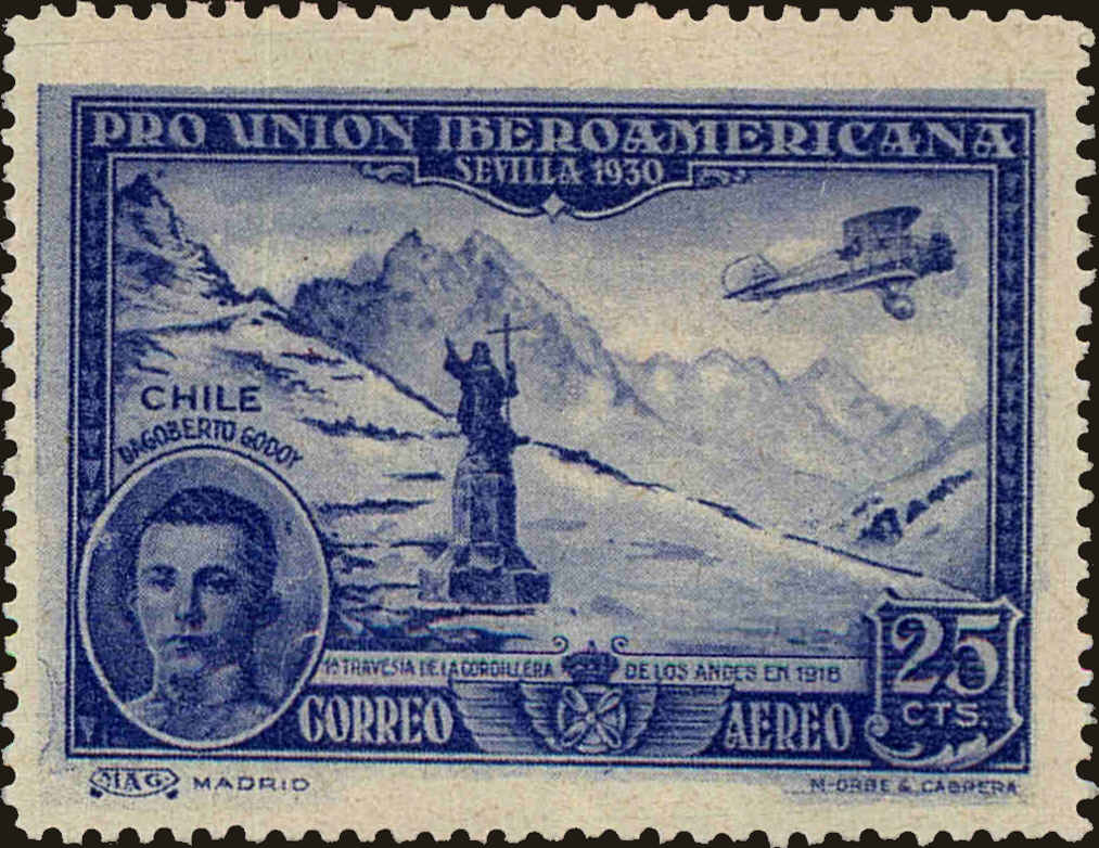 Front view of Spain C52 collectors stamp