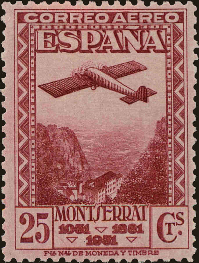 Front view of Spain C70 collectors stamp