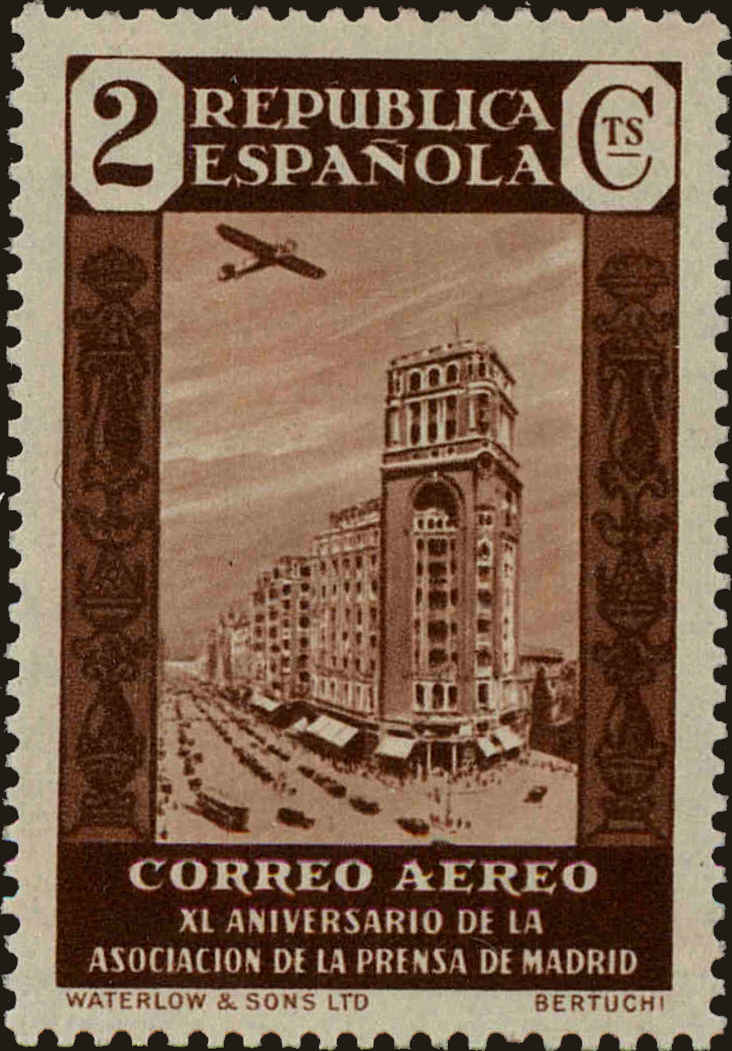 Front view of Spain C74 collectors stamp