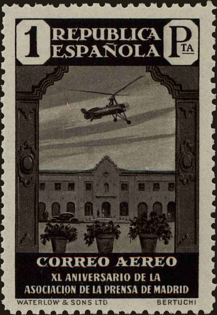 Front view of Spain C84 collectors stamp