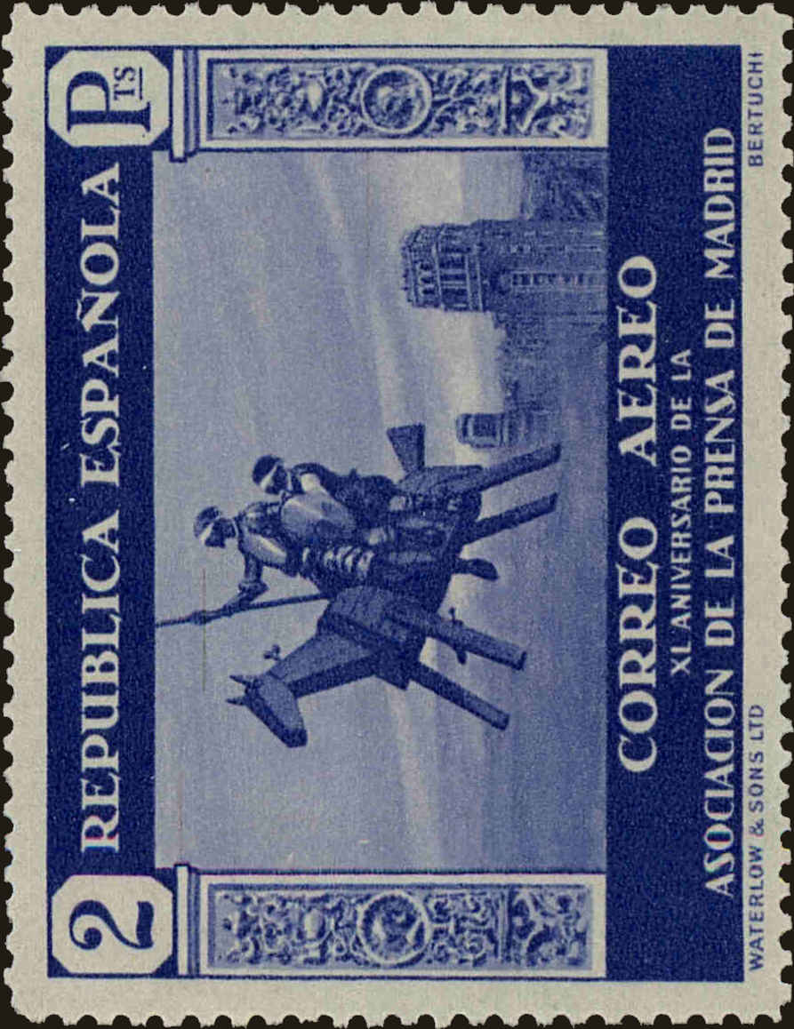 Front view of Spain C85 collectors stamp