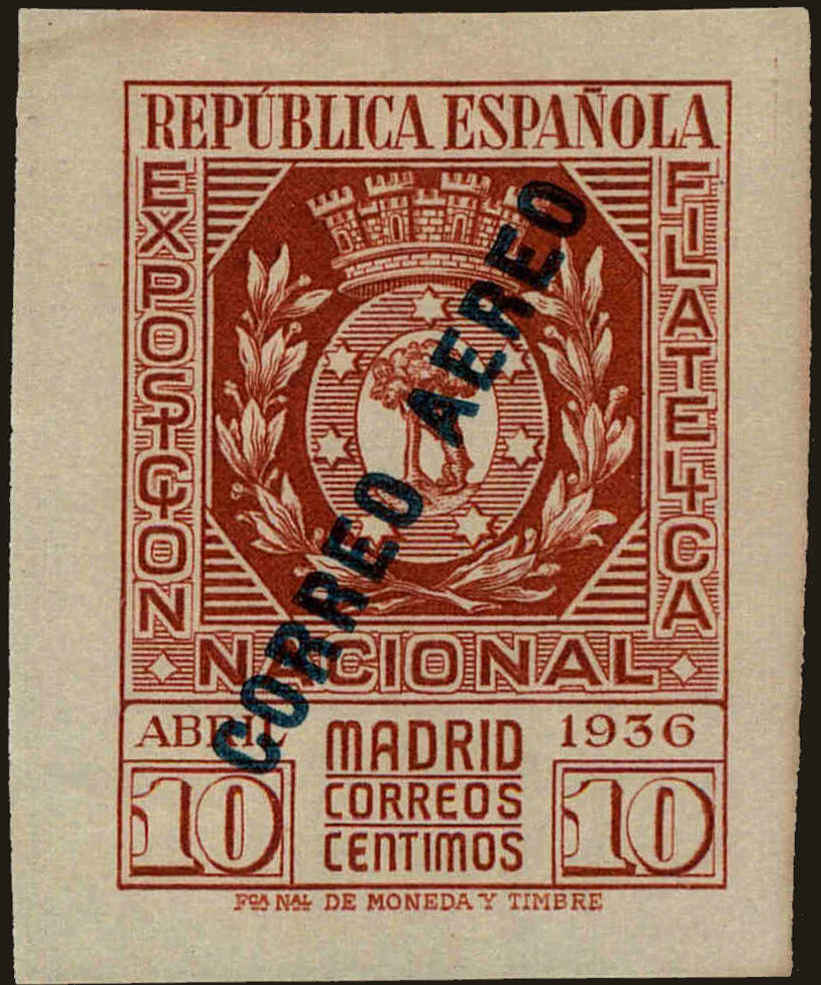 Front view of Spain C88 collectors stamp