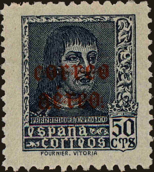 Front view of Spain C98 collectors stamp