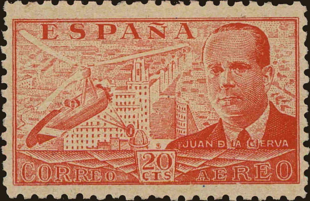 Front view of Spain C109 collectors stamp