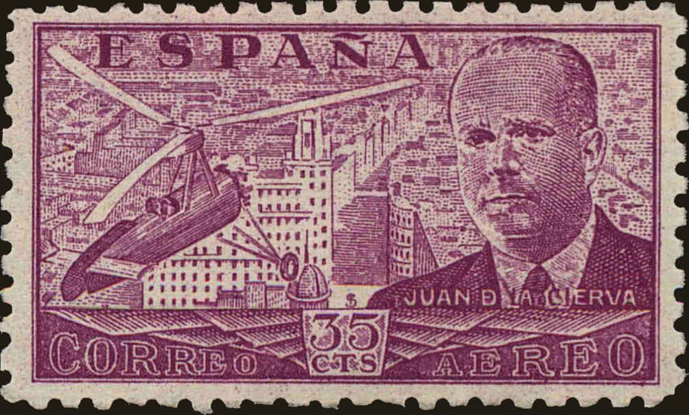Front view of Spain C111 collectors stamp