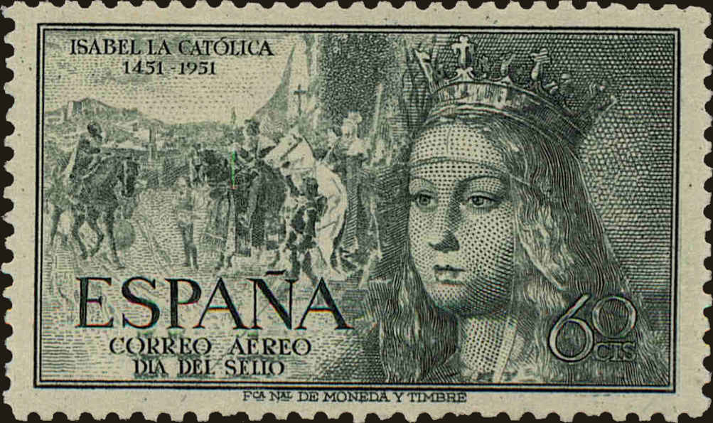Front view of Spain C132 collectors stamp