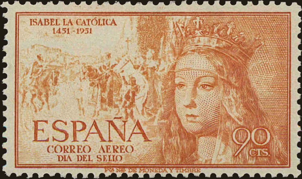 Front view of Spain C133 collectors stamp