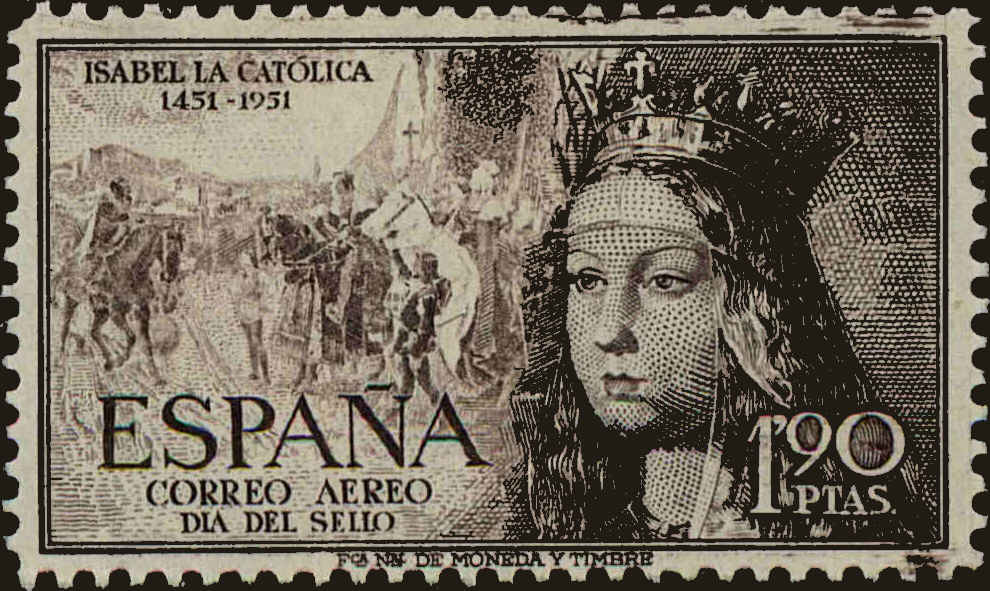 Front view of Spain C135 collectors stamp