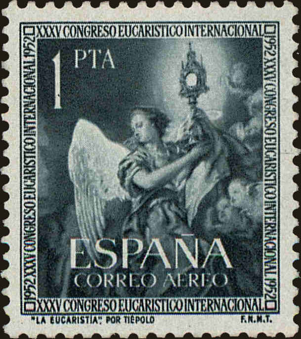 Front view of Spain C137 collectors stamp