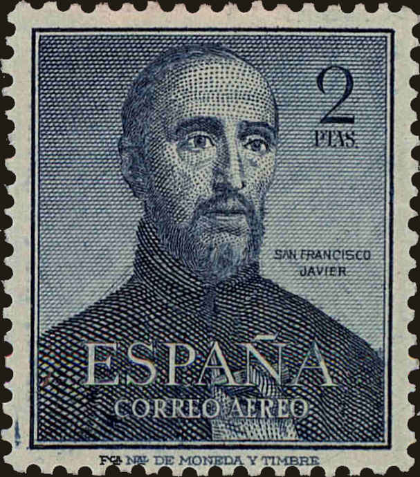Front view of Spain C138 collectors stamp