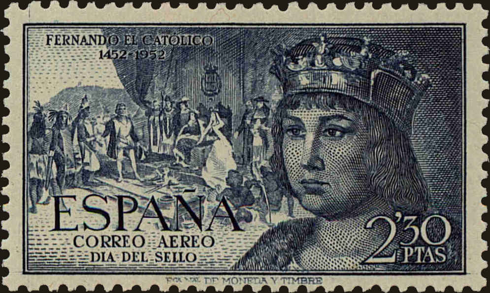 Front view of Spain C143 collectors stamp