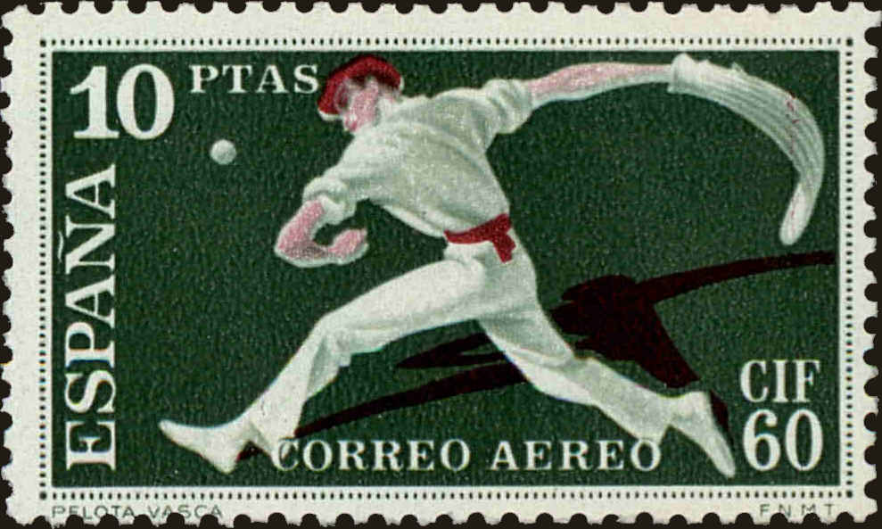 Front view of Spain C166 collectors stamp