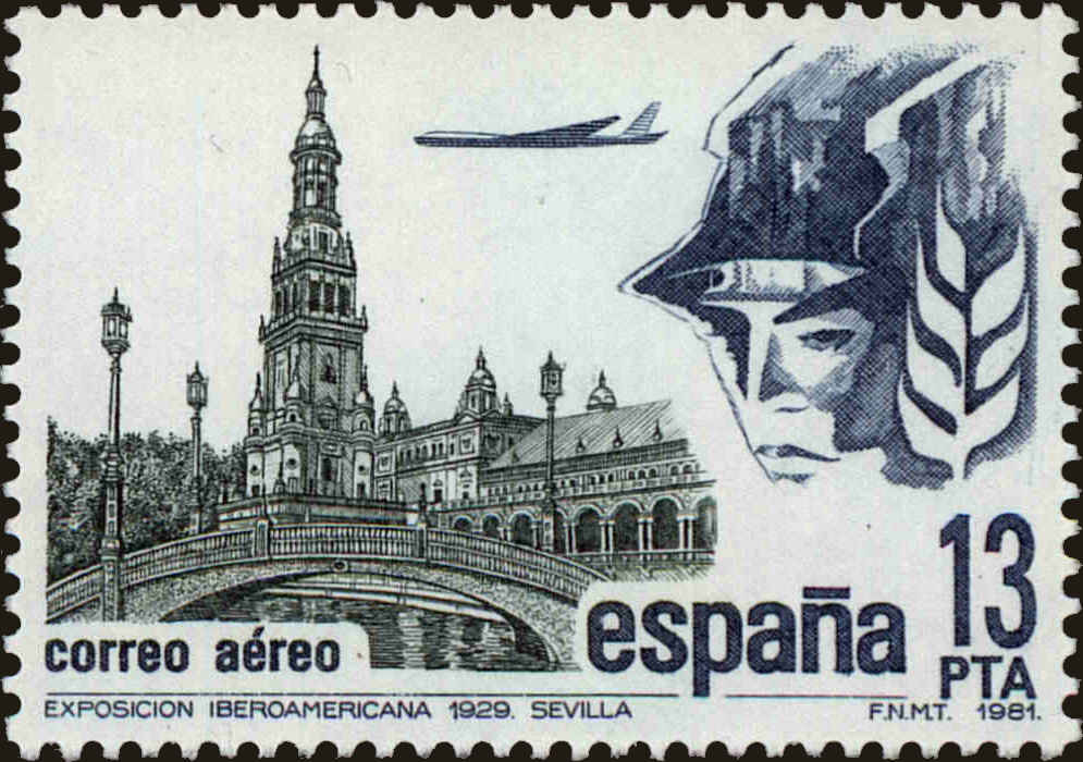 Front view of Spain C179 collectors stamp