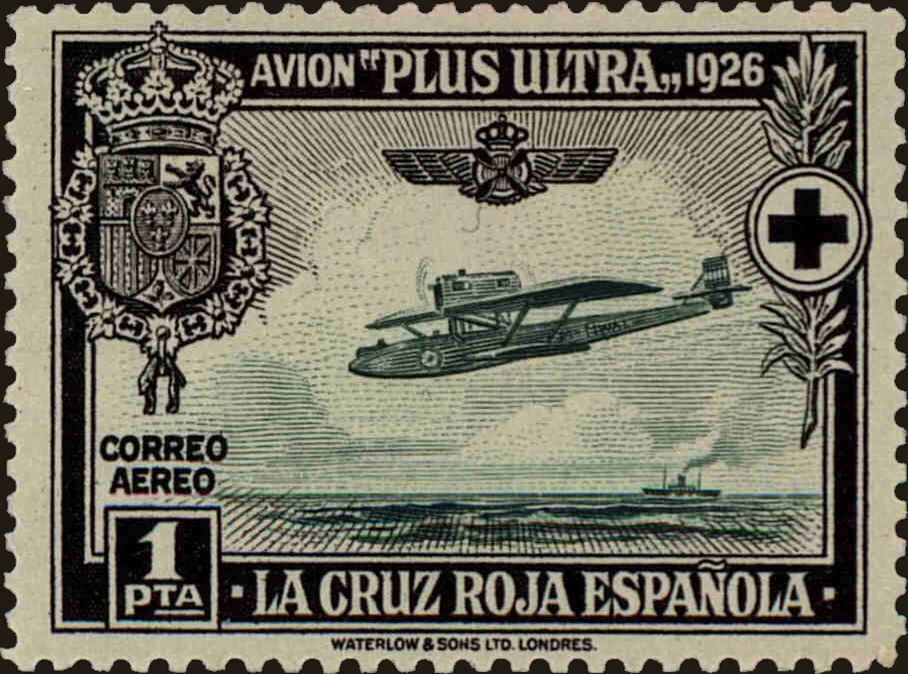 Front view of Spain CB5 collectors stamp
