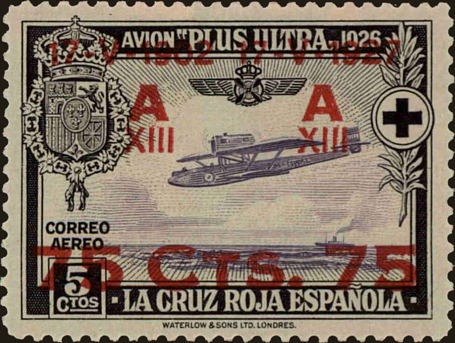 Front view of Spain B60 collectors stamp