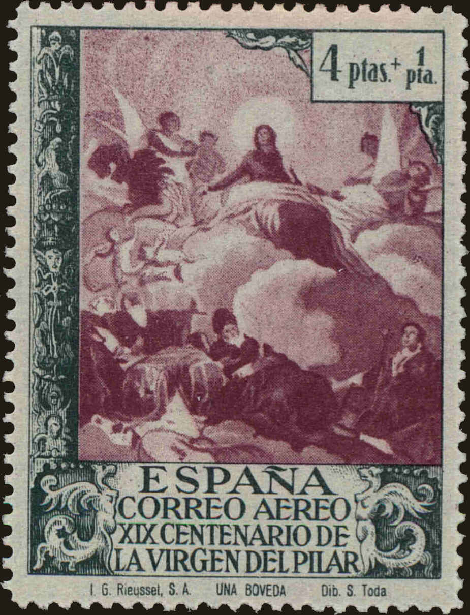 Front view of Spain CB16 collectors stamp