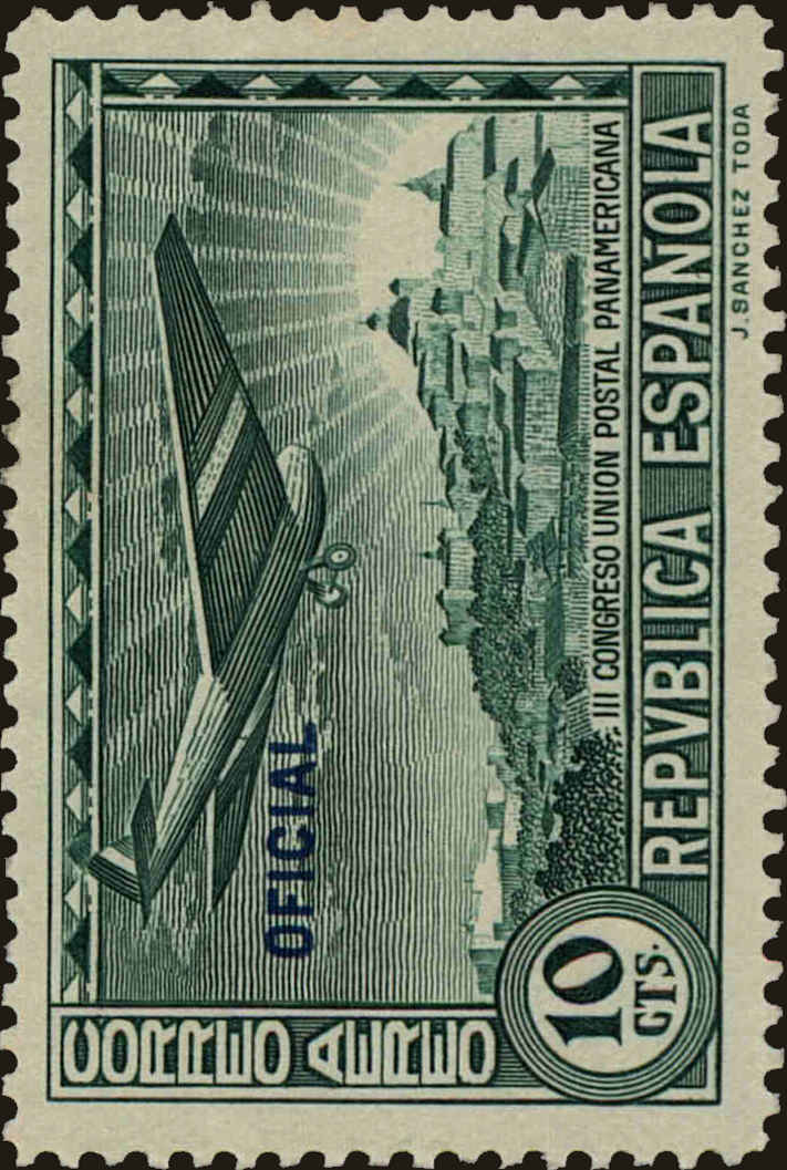 Front view of Spain CO2 collectors stamp