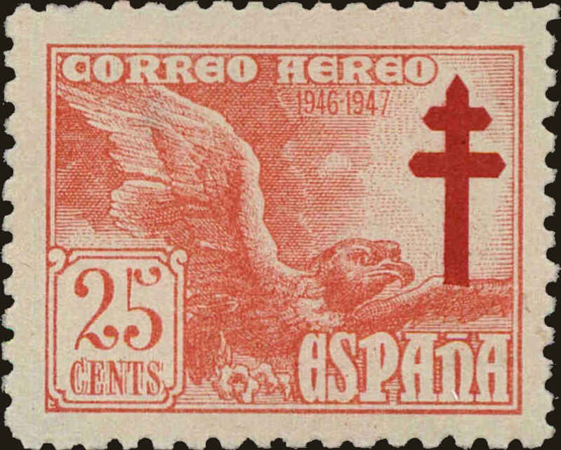 Front view of Spain RAC7 collectors stamp
