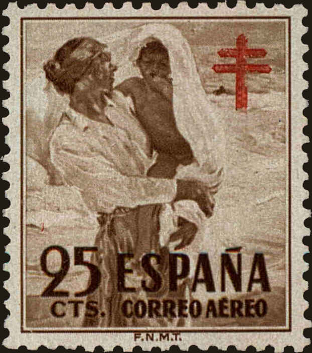 Front view of Spain RAC12 collectors stamp