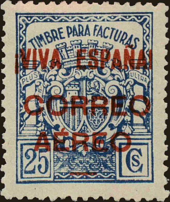 Front view of Spain 7LC11 collectors stamp