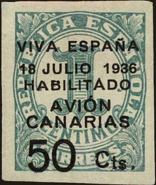 Front view of Spain 9LC4 collectors stamp