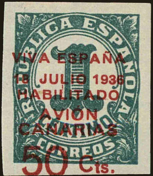 Front view of Spain 9LC5 collectors stamp