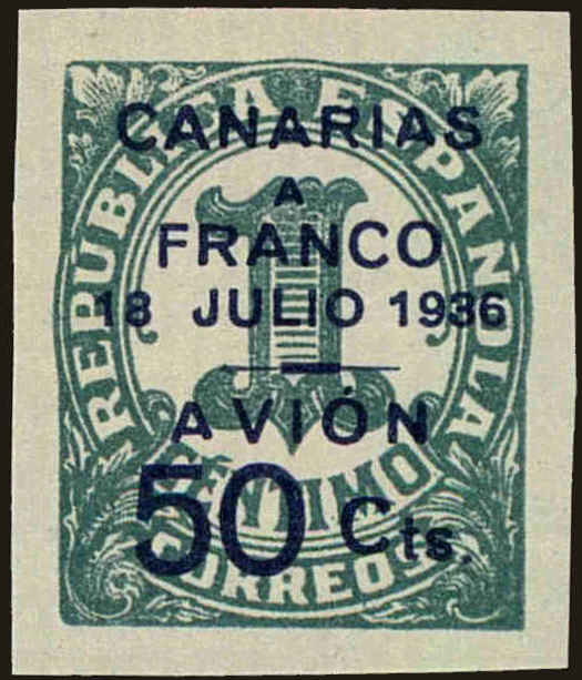 Front view of Spain 9LC11 collectors stamp